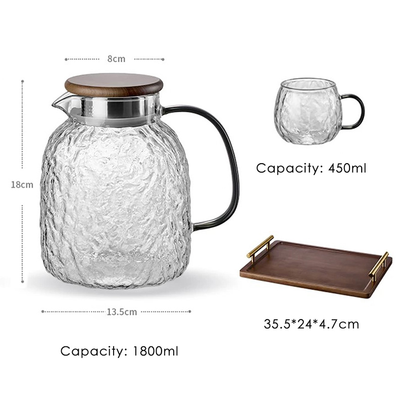 Heat-Resistant Glass Cold Kettle Large Capacity Transparent Tea Pot Water Jug