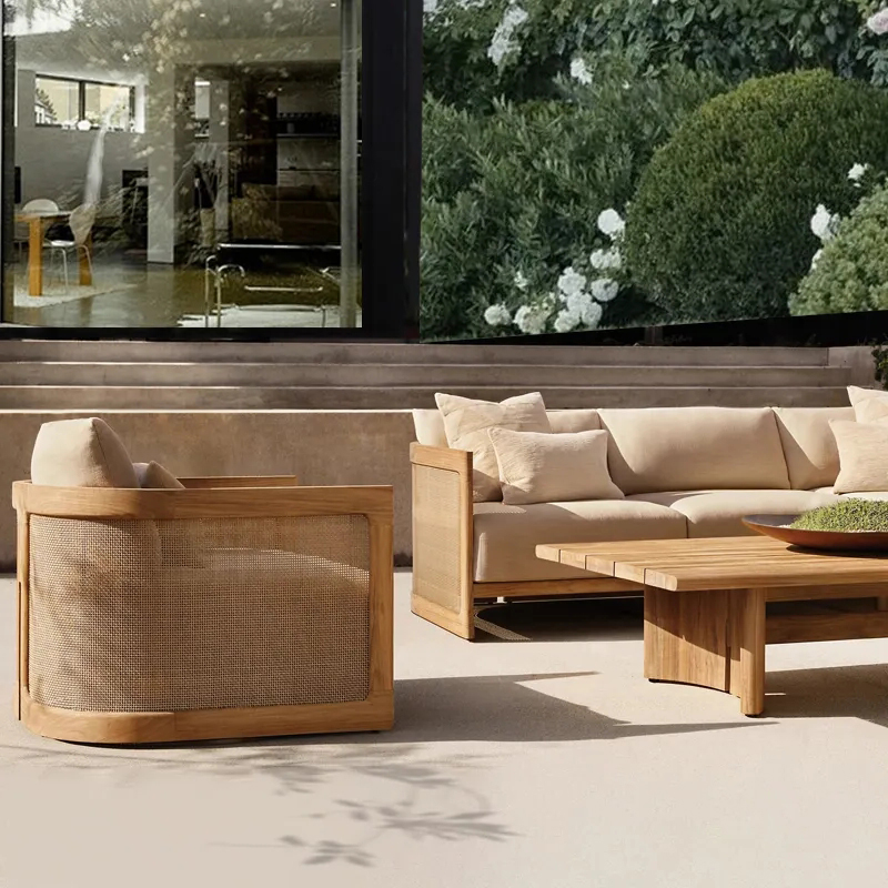 Садовая мебель массив тика журнальный столик диван патио