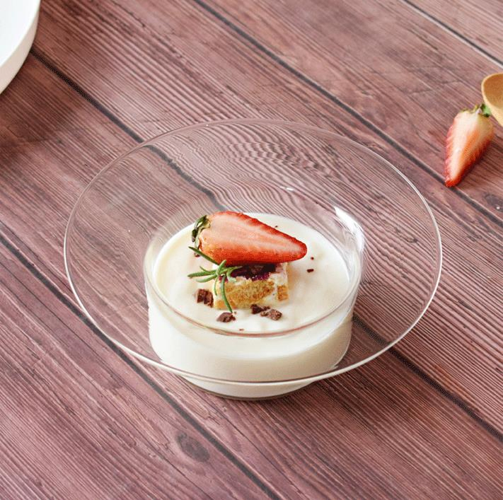 Wholesale Cheap Simple Style Glass High Goblet Bowl Ice Cream Bowl Dessert Salad Fruit Bowl for Kitchen Use