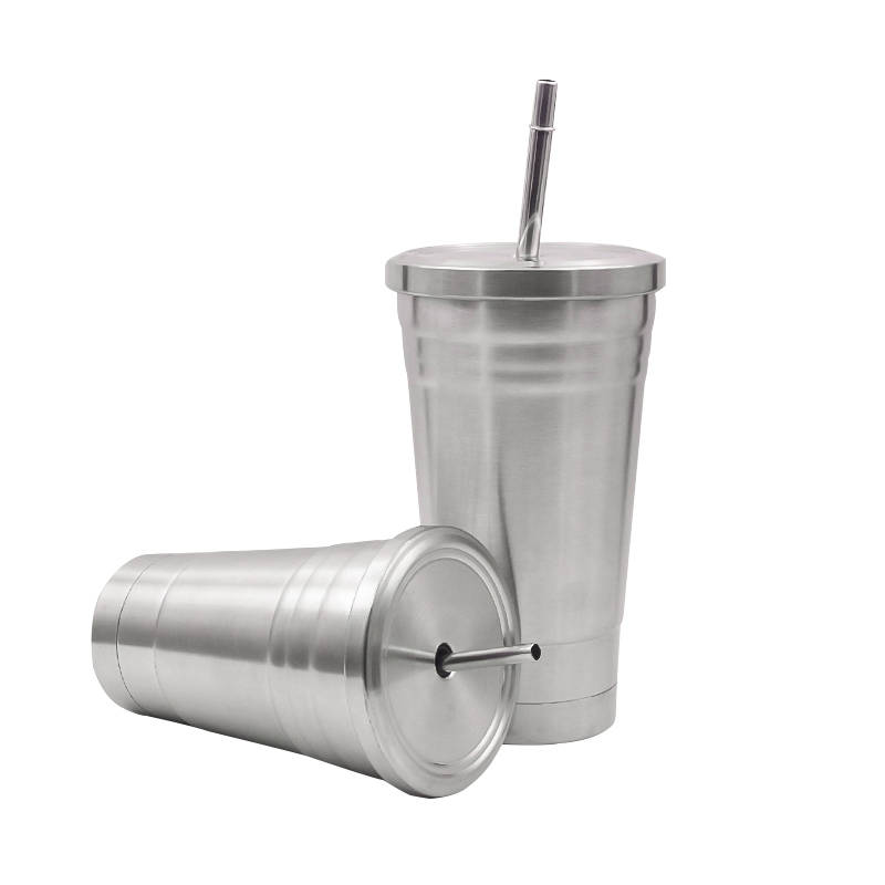 Вакуумная бутылка с трубочкой из нержавеющей стали