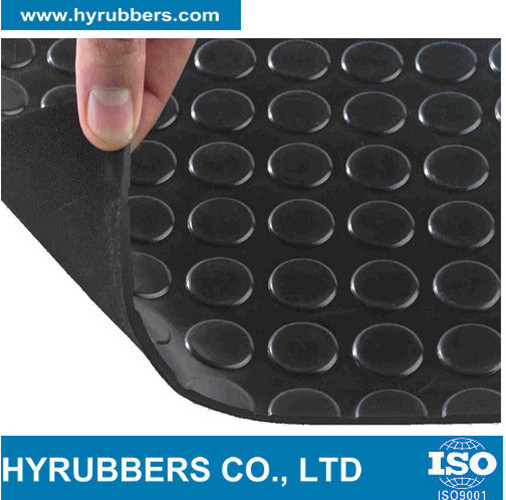 Anti Slip Waterproof Diamond Round Button Ribbed Checkered Rubber Sheets