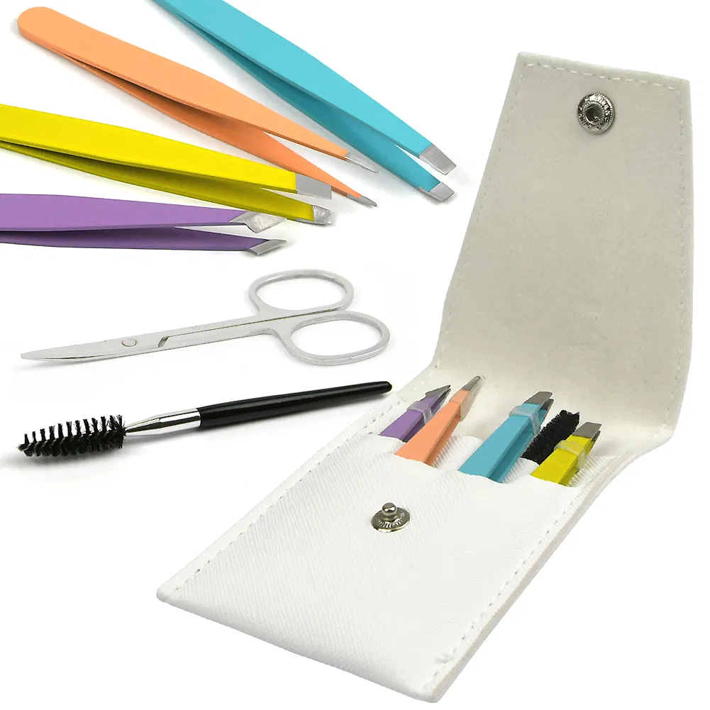 6PCS Beauty Personal Skin Care Eyelash Cosmetic Manicure Tools Set Eyebrow Tweezers Nail Art Makeup Tool