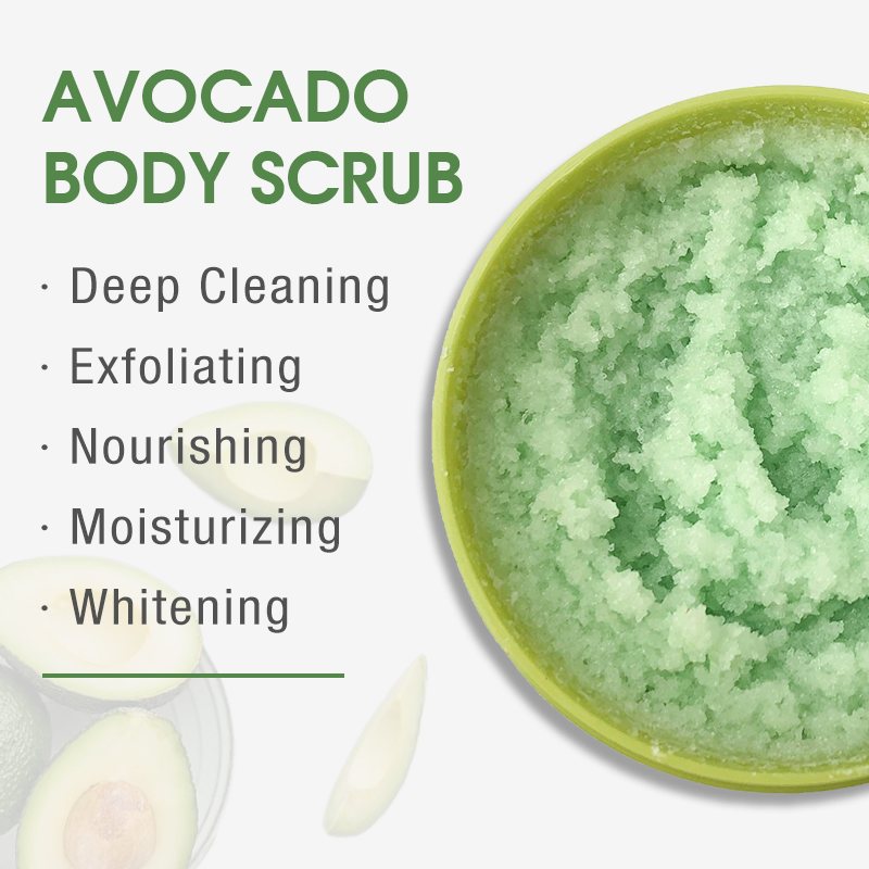 Private Label Body Care Avocado Body Scrub OEM/ODM Whitening Moisturizing The Skin