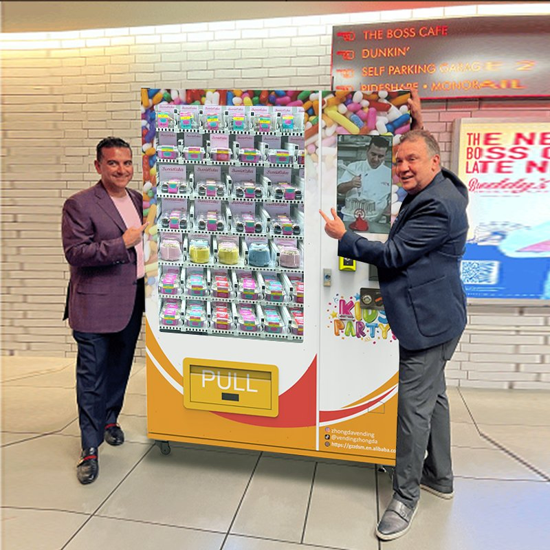 Smart Cake Vending Machine with Elevator and Cooling System IoT Inventory/Temp Monitoring with Auto Expiry Alert