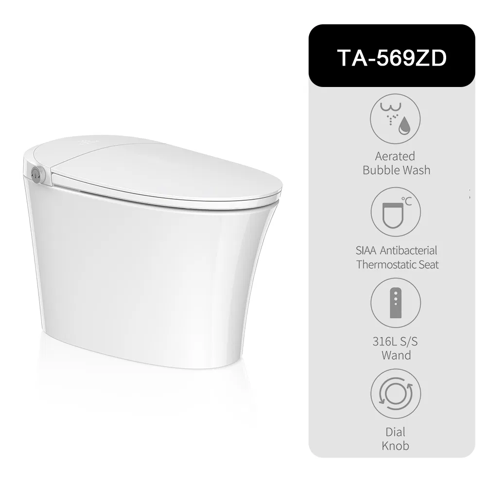 Tejjer One-Piece Smart Toilet with LED Display, Automatic Flush, Instant Heat, Night Light, Seat Heat