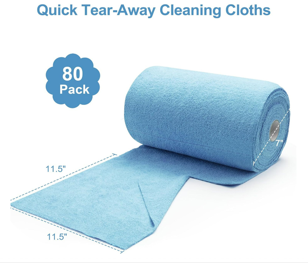 80 Pack Roll Microfiber Cleaning Cloth