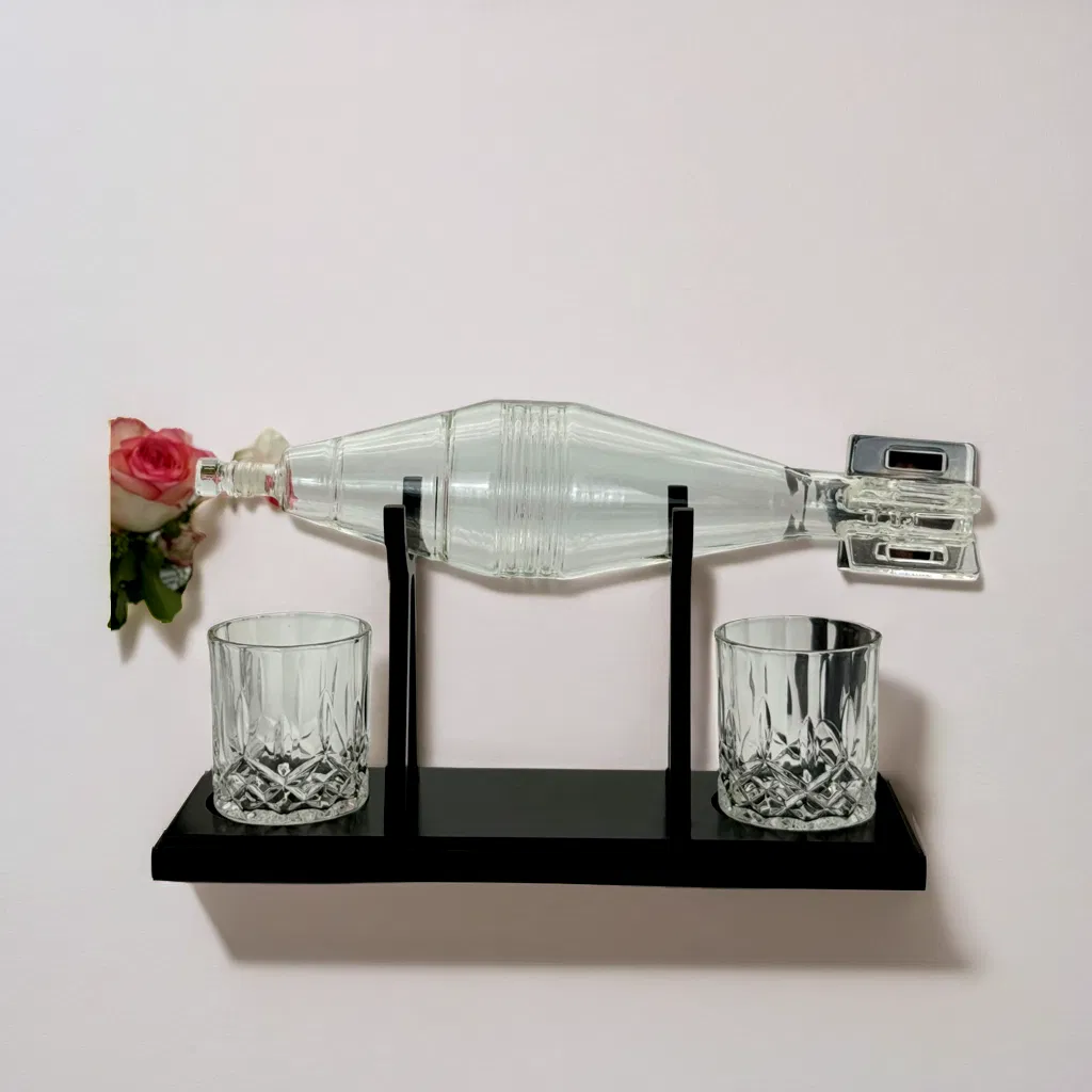 Newauto Artisan Glass Wine and Whisky Decanter Set