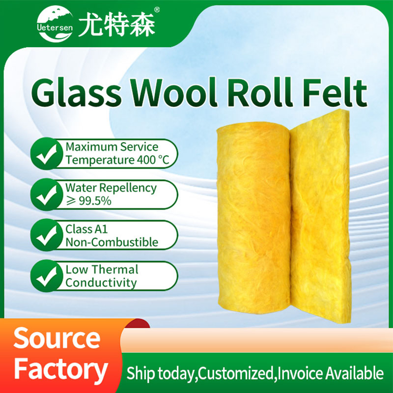 Centrifugal Fiberglass Insulation Roll Glasswool Felt for Duct & Exterior Steel Partition Wall