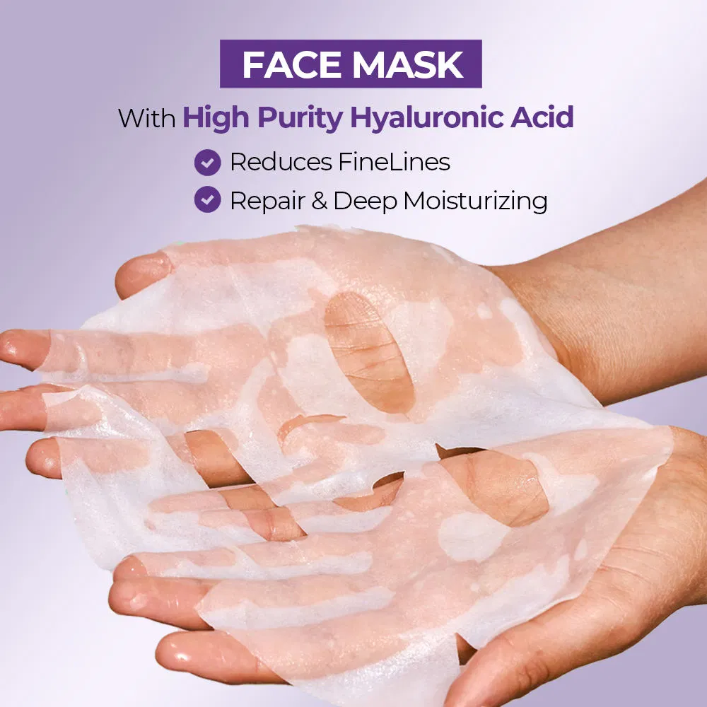 Hyaluronic Acid Facemask Skin Care Moisturizing Antiaging Wrinkles Face Sheet Mask