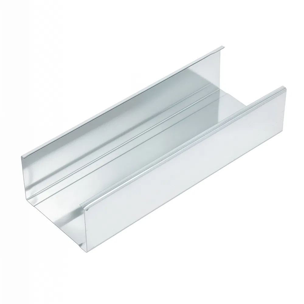 0.2-1.0mm Thickness Galvanized / Stainless Ceiling Grid Support Metal Stud Light Steel Keel U-Type Cross Channel