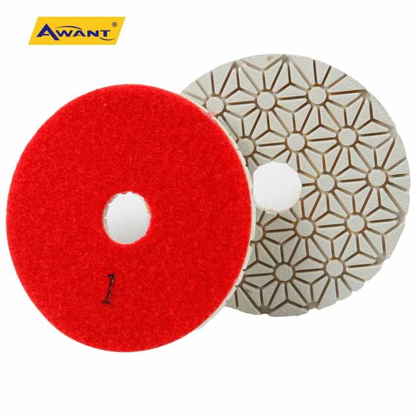 4 Inch 1 Step Premium Diamond Polishing Pad for Granite Concrete