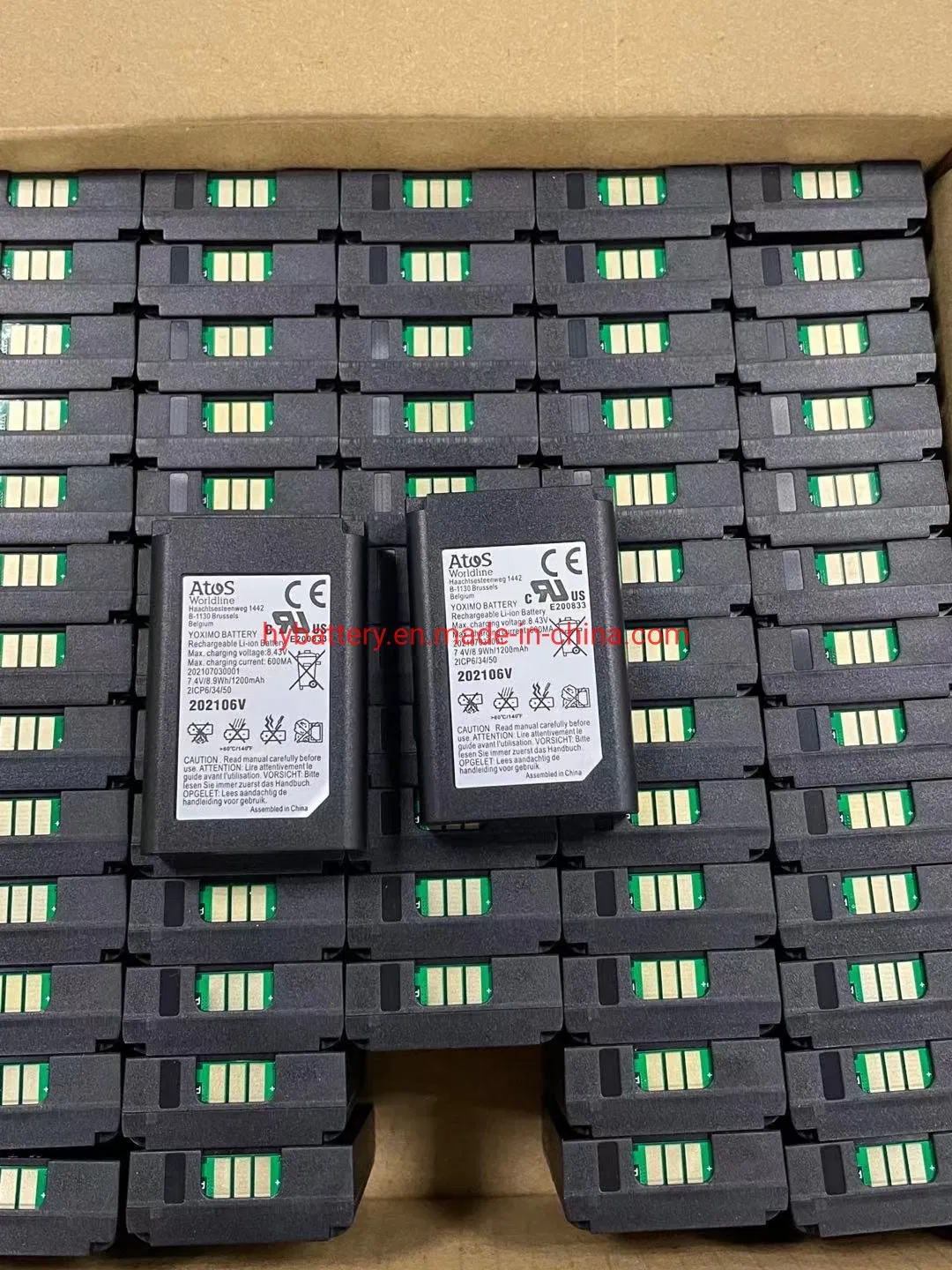 High Quality Yoximo 3034110103 Li-ion Rechargeable Li-Polymer Battery7.4V/8.5wh/1200mAh 2 Icp6/34/50 for World Line Handheld POS Battery