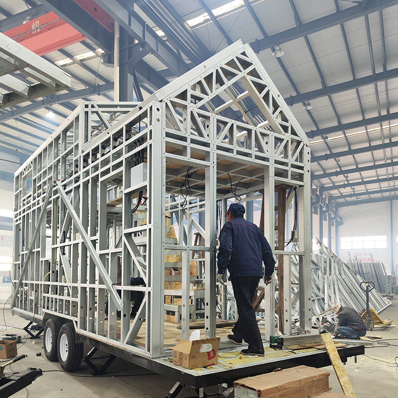 Prefabricated Modular Home with Light Steel Framing Tiny House on Wheels for Sale
