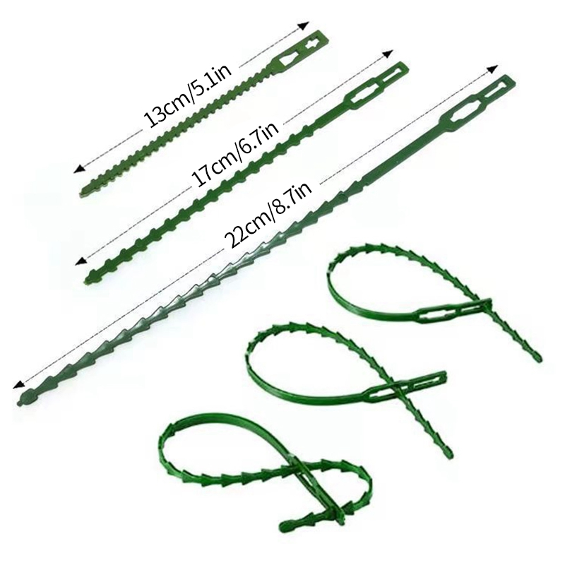 30/50/100PCS Reusable Orchard and Garden Cable Ties Tools Plant Support Shrubs Fastener Tree Locking Nylon Adjustable Plastic Tie