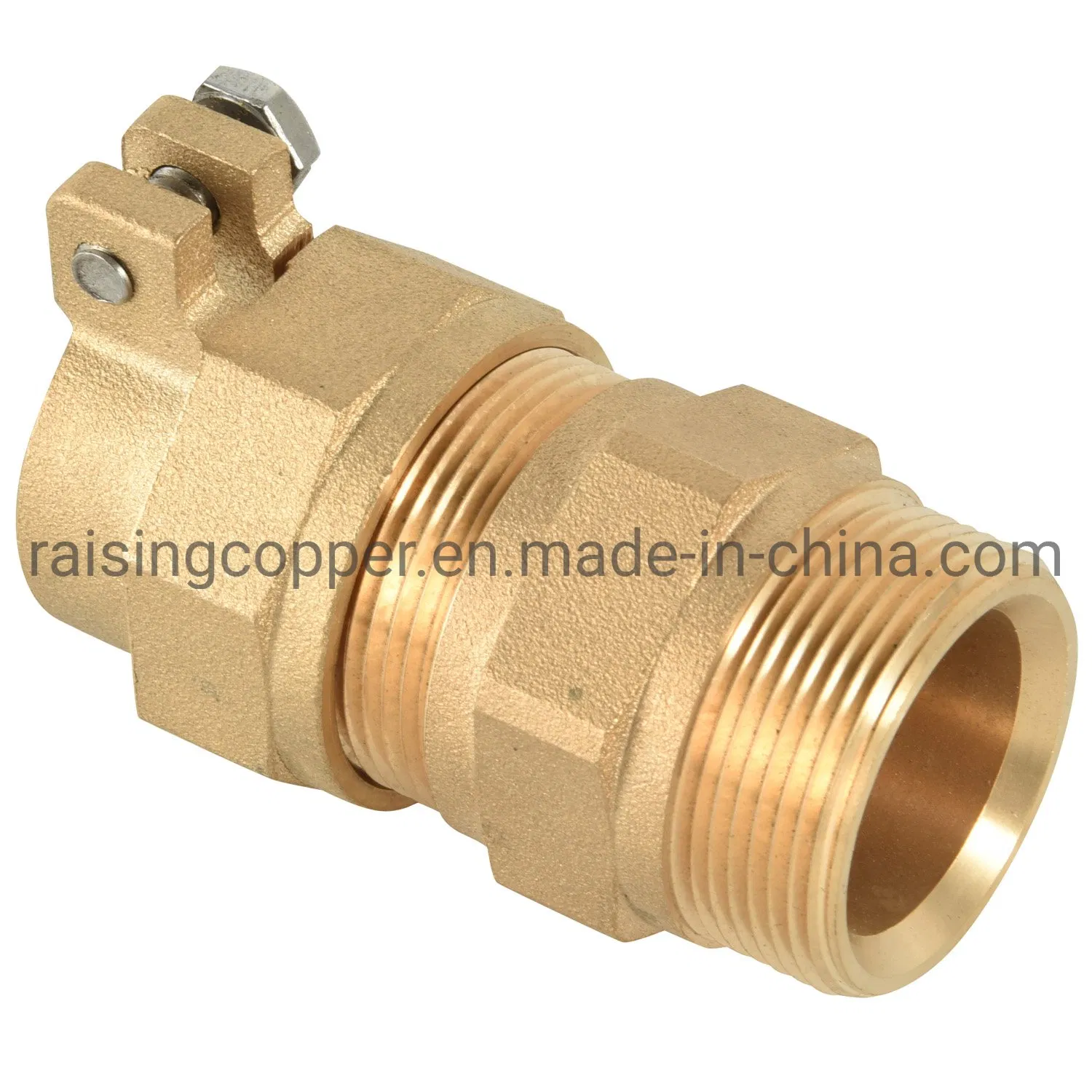 Lead Free Brass Coupling Male Iron Pipe Thread Inlet by Pack Joint Outlet for PE Pipe
