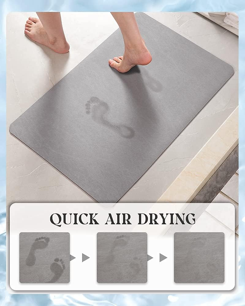 Non Slip Thin Bathroom Rugs Faux Suede Bath Mat Fit Under Door