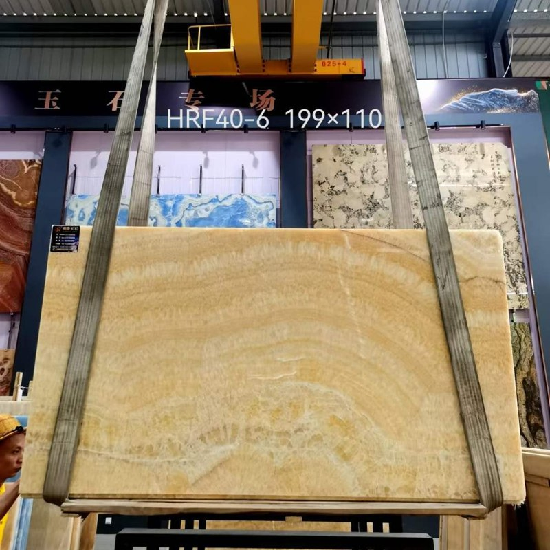 Luxury Interior Decoration Chinese Yellow Honey Onyx Marble Wall Panel