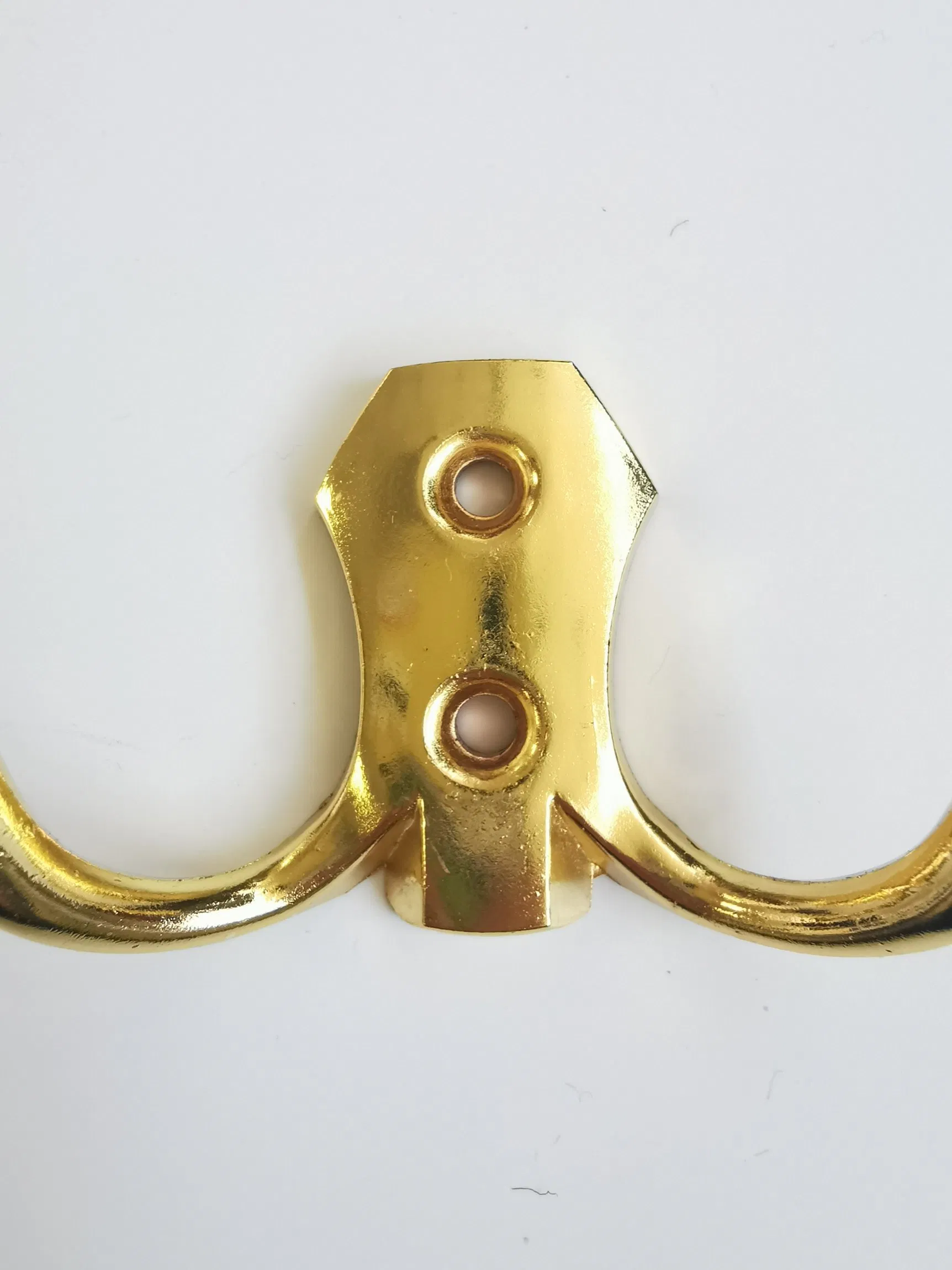 Golden Double Prong Robe Hook for Bathroom Accessories