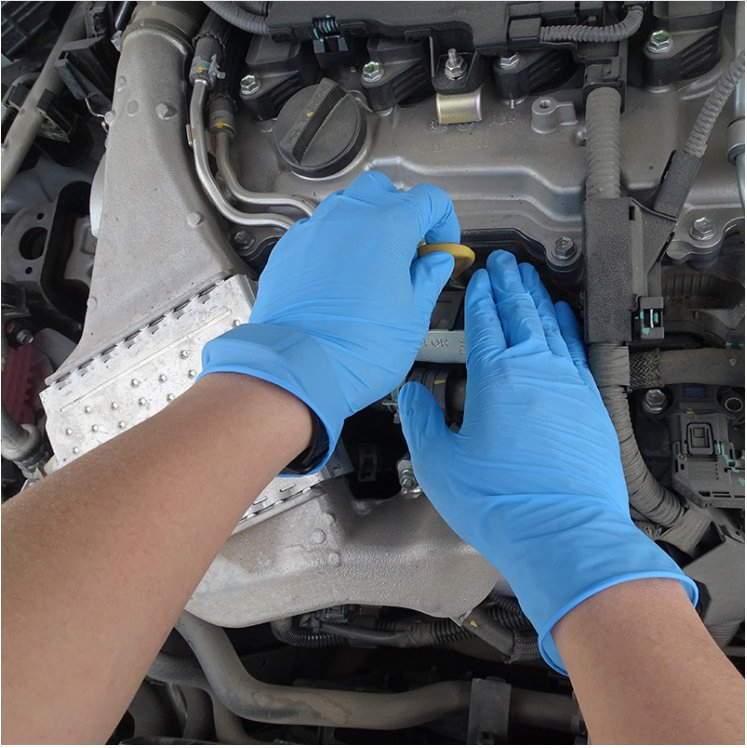Synethetic Nitrile Gloves Powder Free Black/Blue/Pink Color