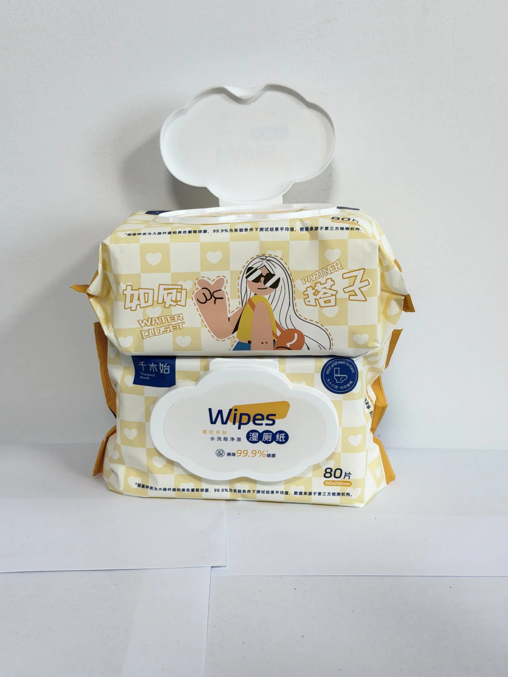 Biodegradable Flushable Wet Toilet Tissue Wipes