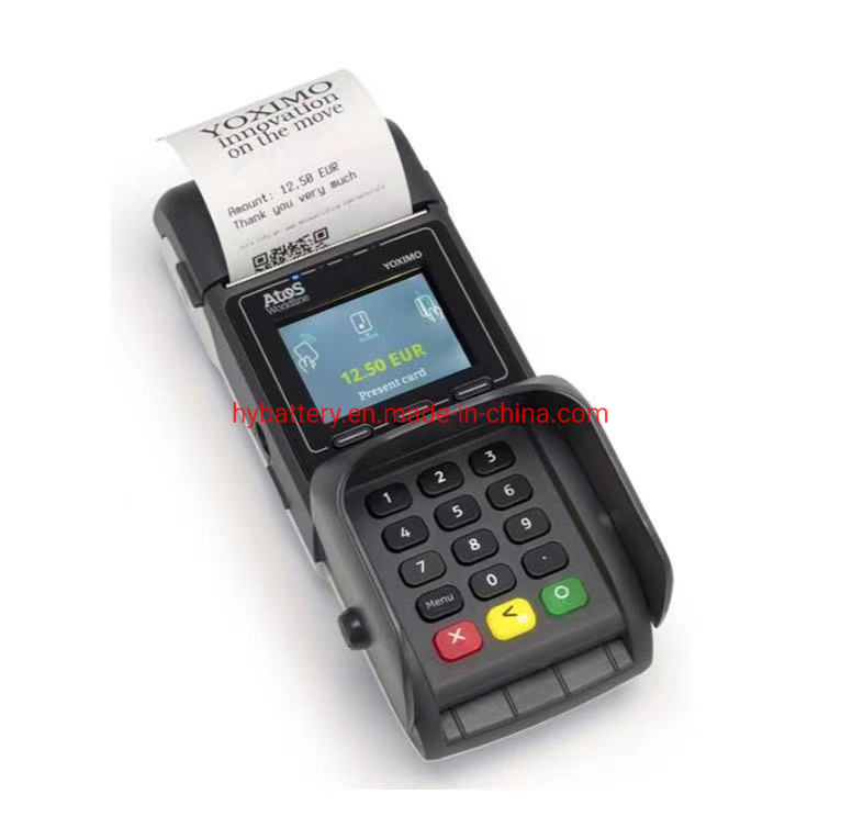 High Quality Yoximo 3034110103 Li-ion Rechargeable Li-Polymer Battery7.4V/8.5wh/1200mAh 2 Icp6/34/50 for World Line Handheld POS Battery