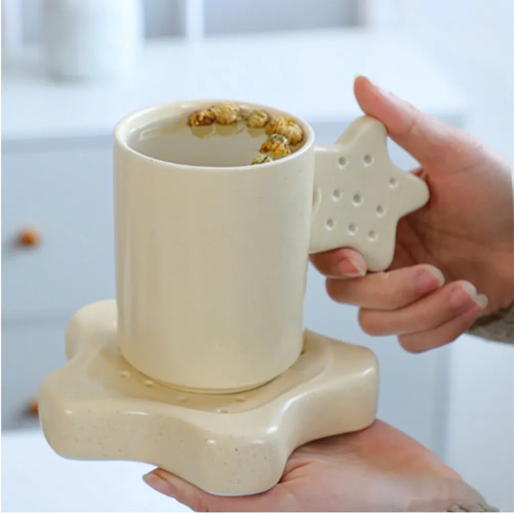Customized Creative Mug with Coaster Personalised Ceramic Mugs for Gift