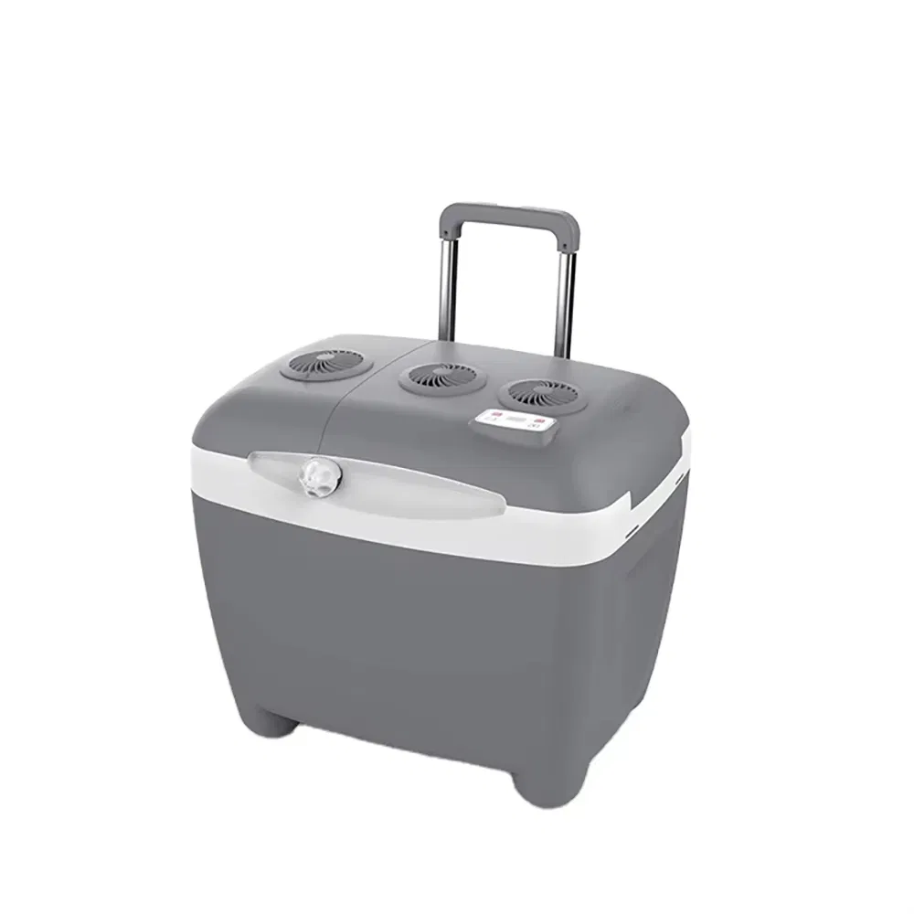 Factory Price Portable Electric Cooler Wheels Camping Rolling Freezer Cool Box