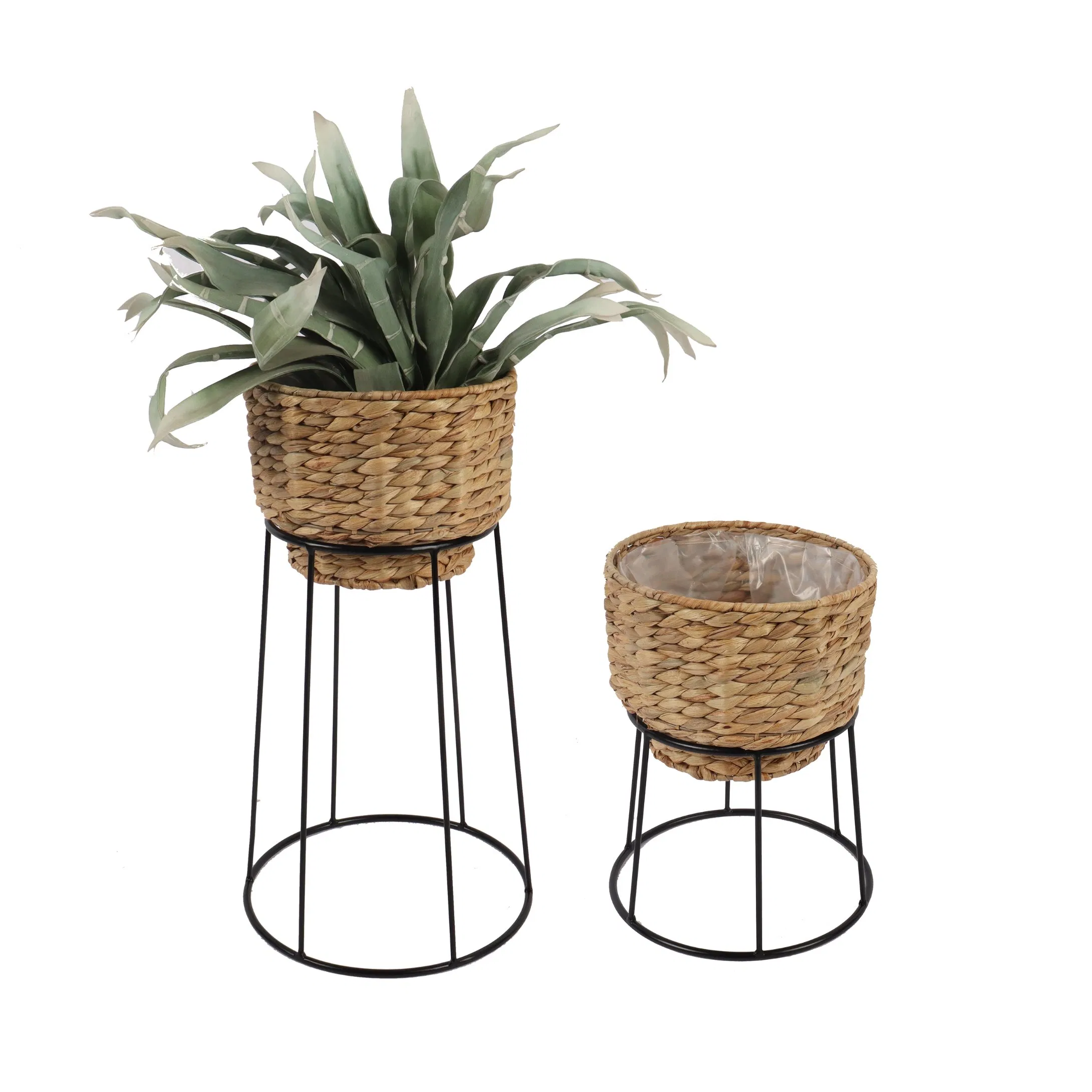 Flower Pot with Rattan Basket for Decoració and Homedeco