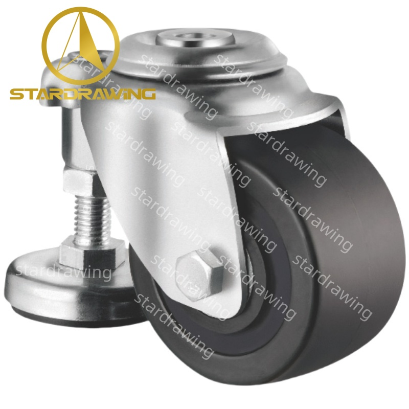Stardrawing 65/75mm Retractable Leveling Wheels Casters with Leveling Feet