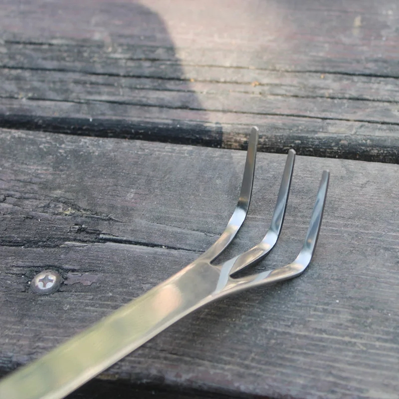 Stainless Steel Root Rake Multifunctional Bonsai Potted Plants Loosen Soil Tool Handheld Rustproof Rake Home Gardening Tools