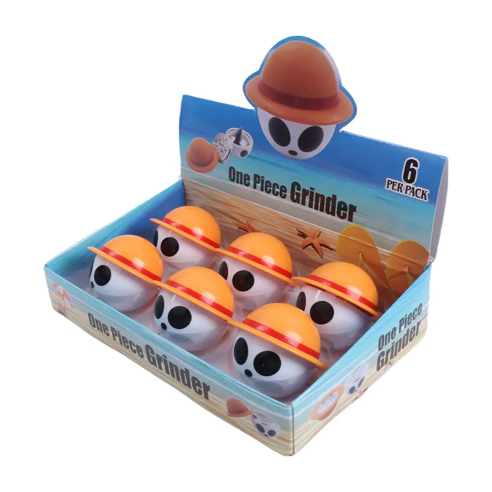 One Piece Luffy-Shaped Spherical Plastic Zinc Alloy Herb Grinder
