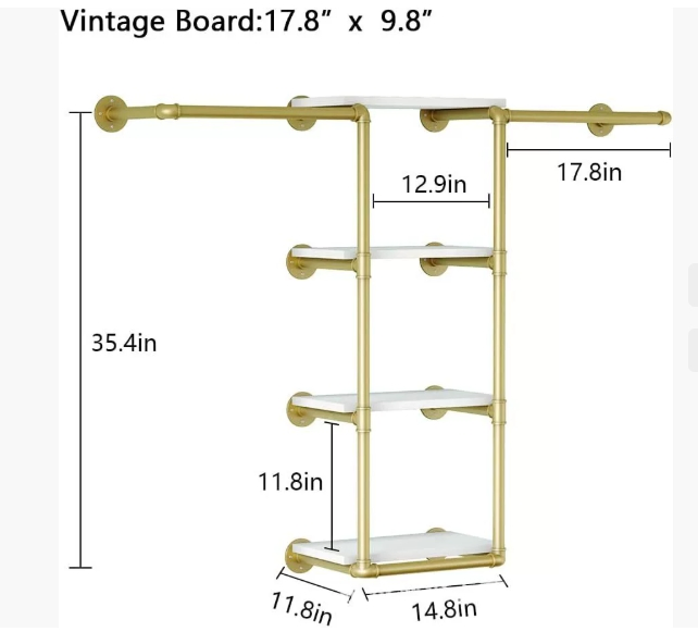 Cross-Border Iron Art Wall-Mounted Water Pipe Multi-Layer Storage and Finishing Storage Rack