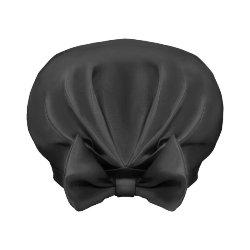Promotional Great Quality Waterproof Double Layer Large Bowknot Shower Caps