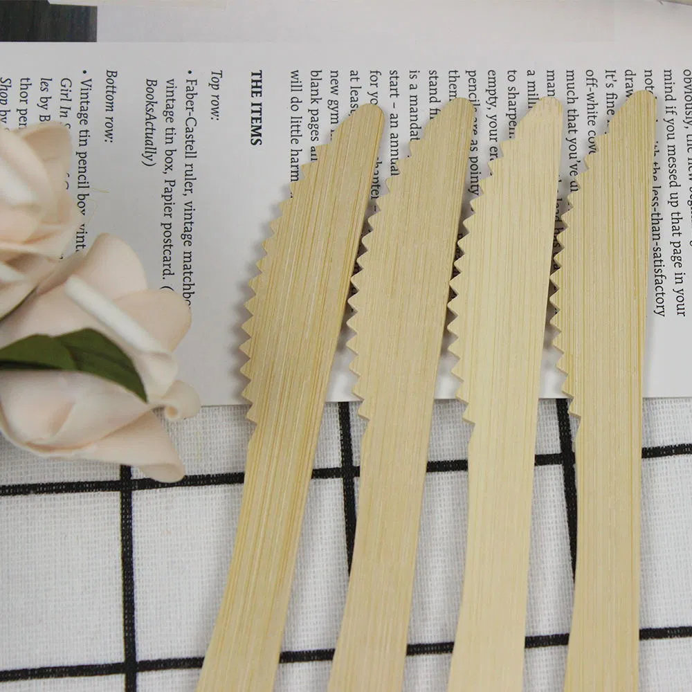2021 Hot Sale 100% Bamboo Environmentally Friendly Disposable Cutlery Knives for Party