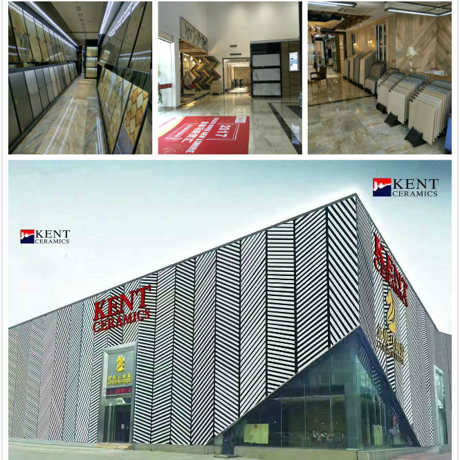 Yellow Color Crystal Double Loading Porcelain Tiles for Project in Foshan