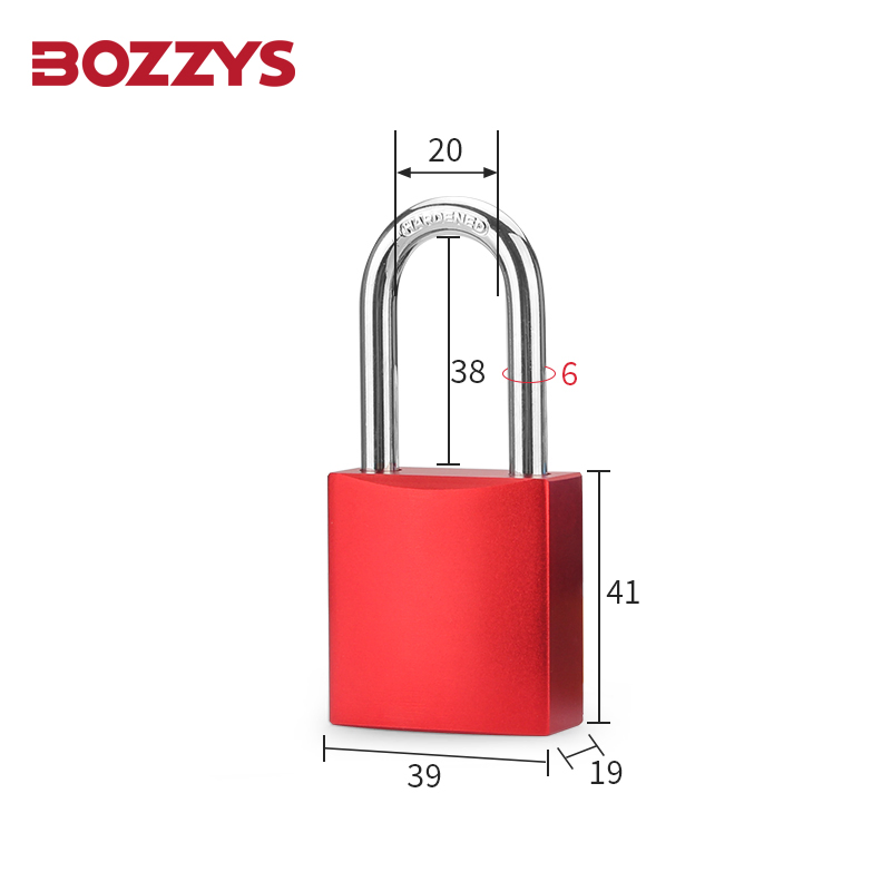 Automatic Pop-up Anti-UV Aluminum Padlock with Key Retaining for Industrial Lockout-Tagout