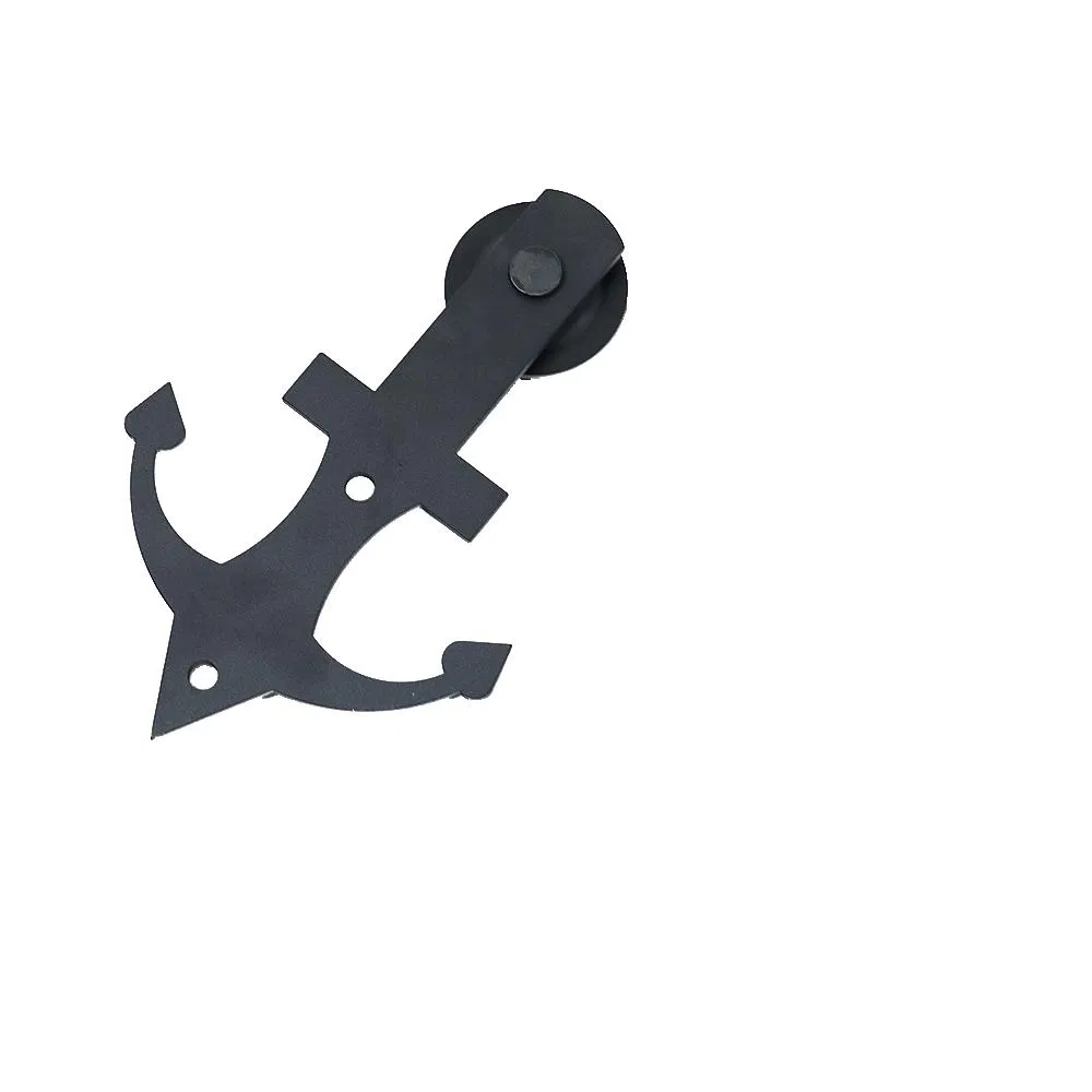 Anchor Shaped Barn Door Hardware Kit Double Door