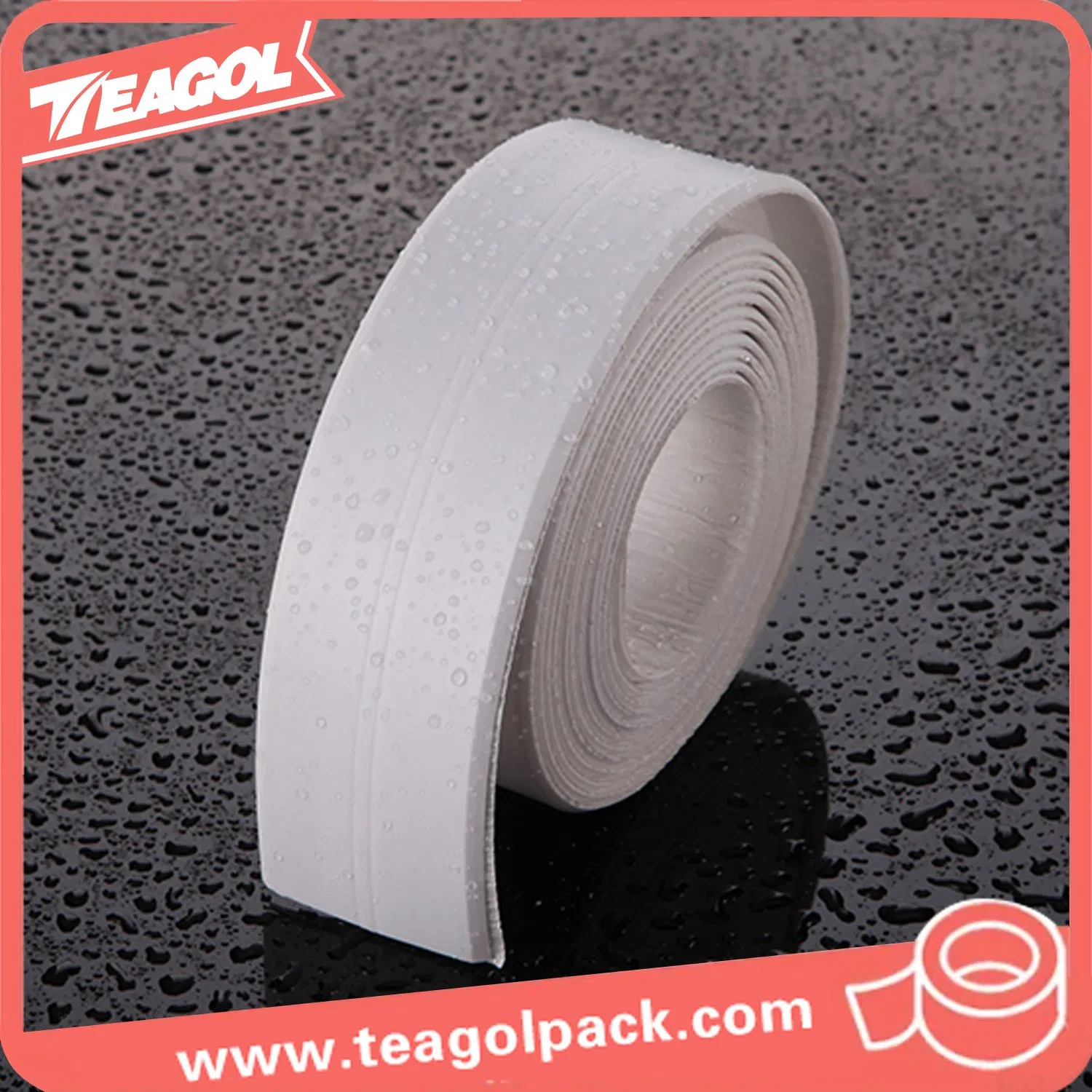 Double Glue Bathtub Sealer Trim Tape, Caulk Sealer Trim