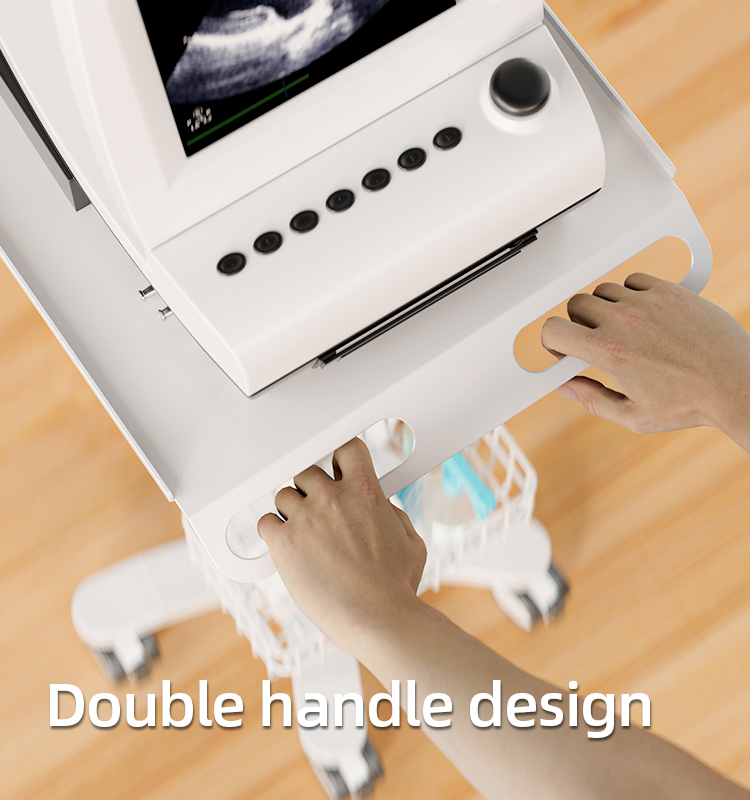 Manufacture Direct Portable Mobile Metal Endoscope Adjustable-Height Trolley Cart for Monitor or Equipment Hospital Use