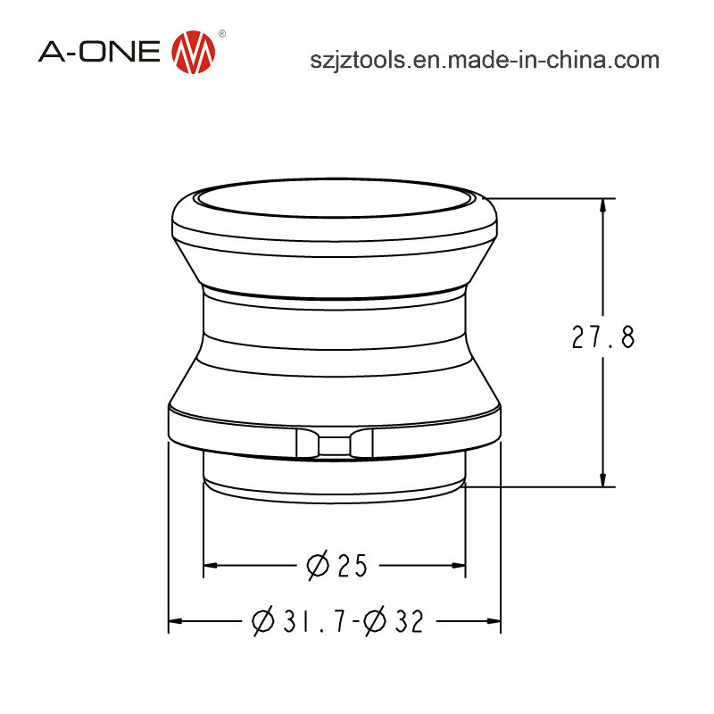 Positioning Compensation Spigot for Zero Point System (3A-400015)