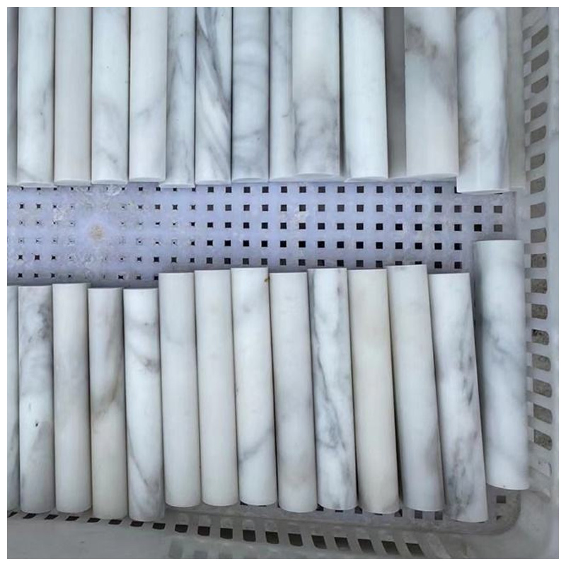 Calacatta White Marble Fluted Skirting Tiles