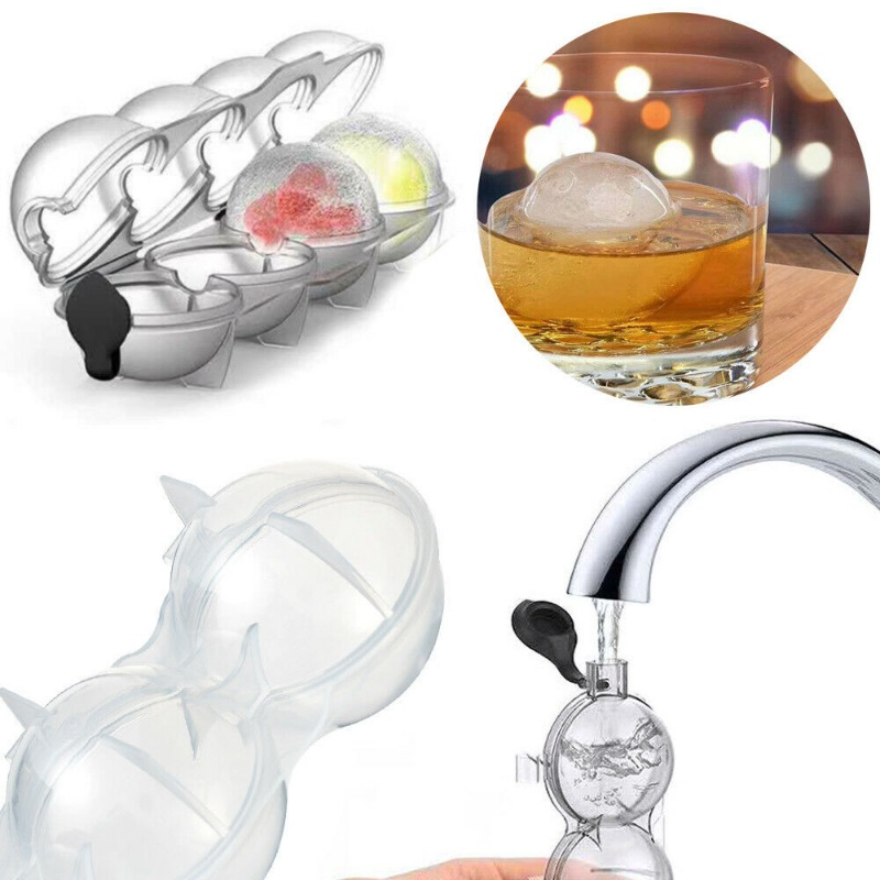 Promotional Quality Certification New Design Silicone Sphere Whiskey Ice Ball Cube Tray