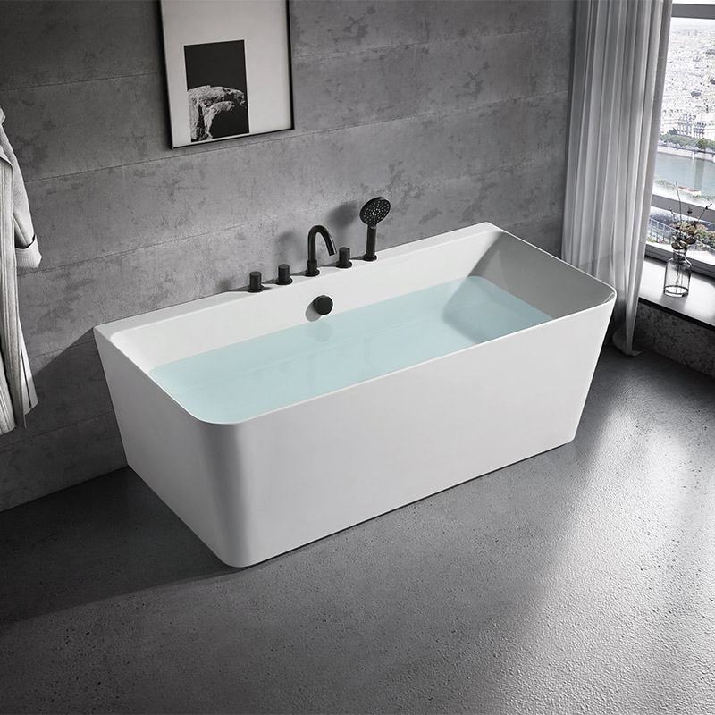 Rectangle Bath Tub Bathroom Bathtub Acrylic Free Standing Bathtub