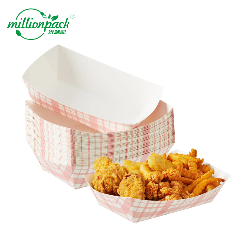 Disposable Kraft Paper Tray for Lunch Boxes & Meals Daily Food Service Packaging