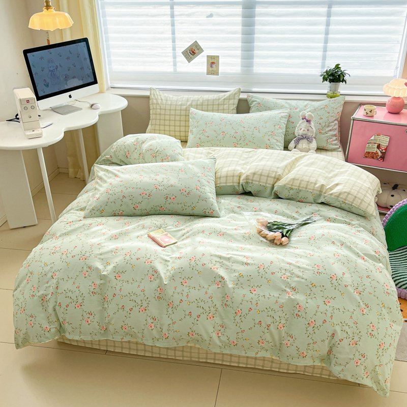 Wholesale European Bedroom Nantong Home Bedsheet Colcha 100% Cotton Bedding Set