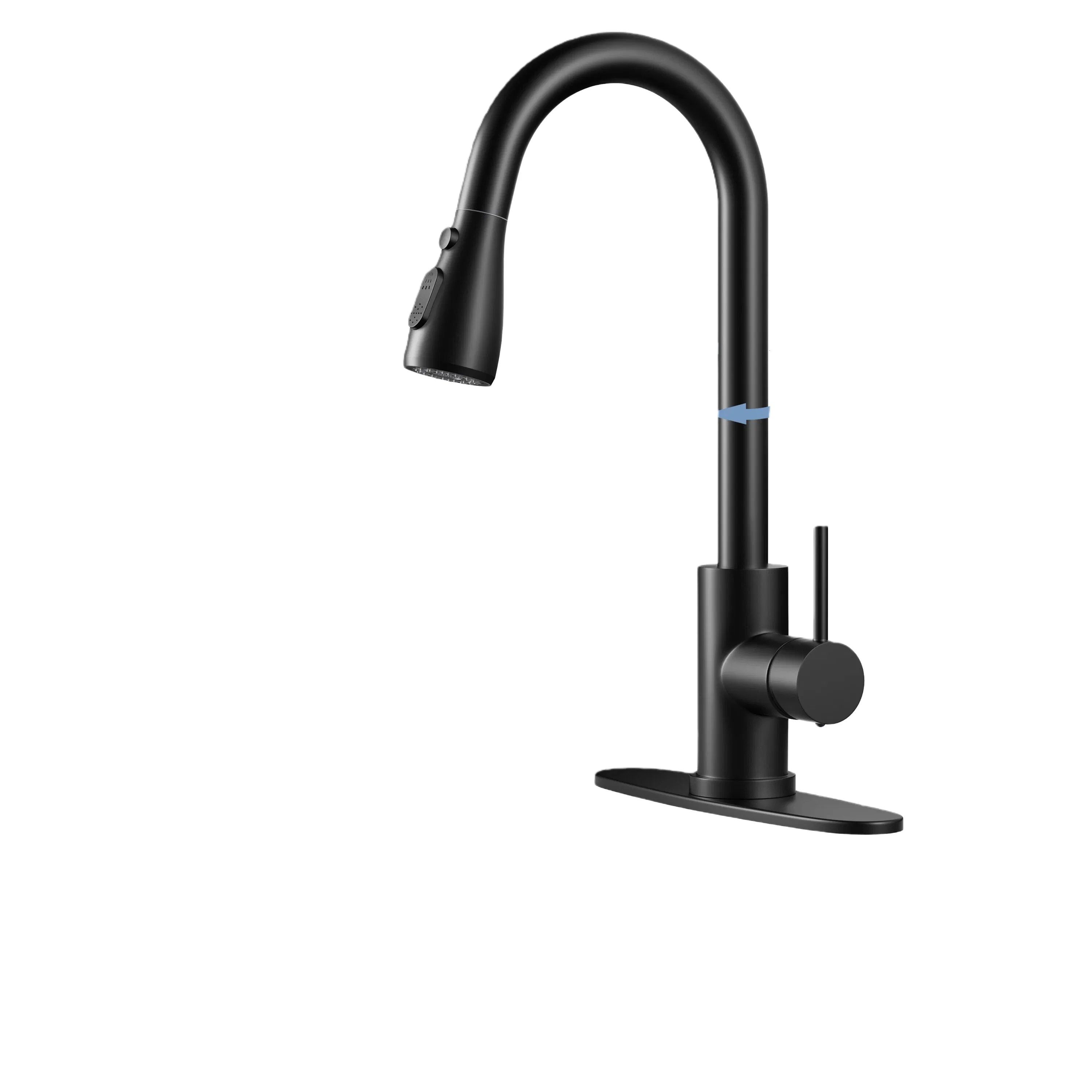 Black 304 Stainless Steel Kitchen Faucet for Export