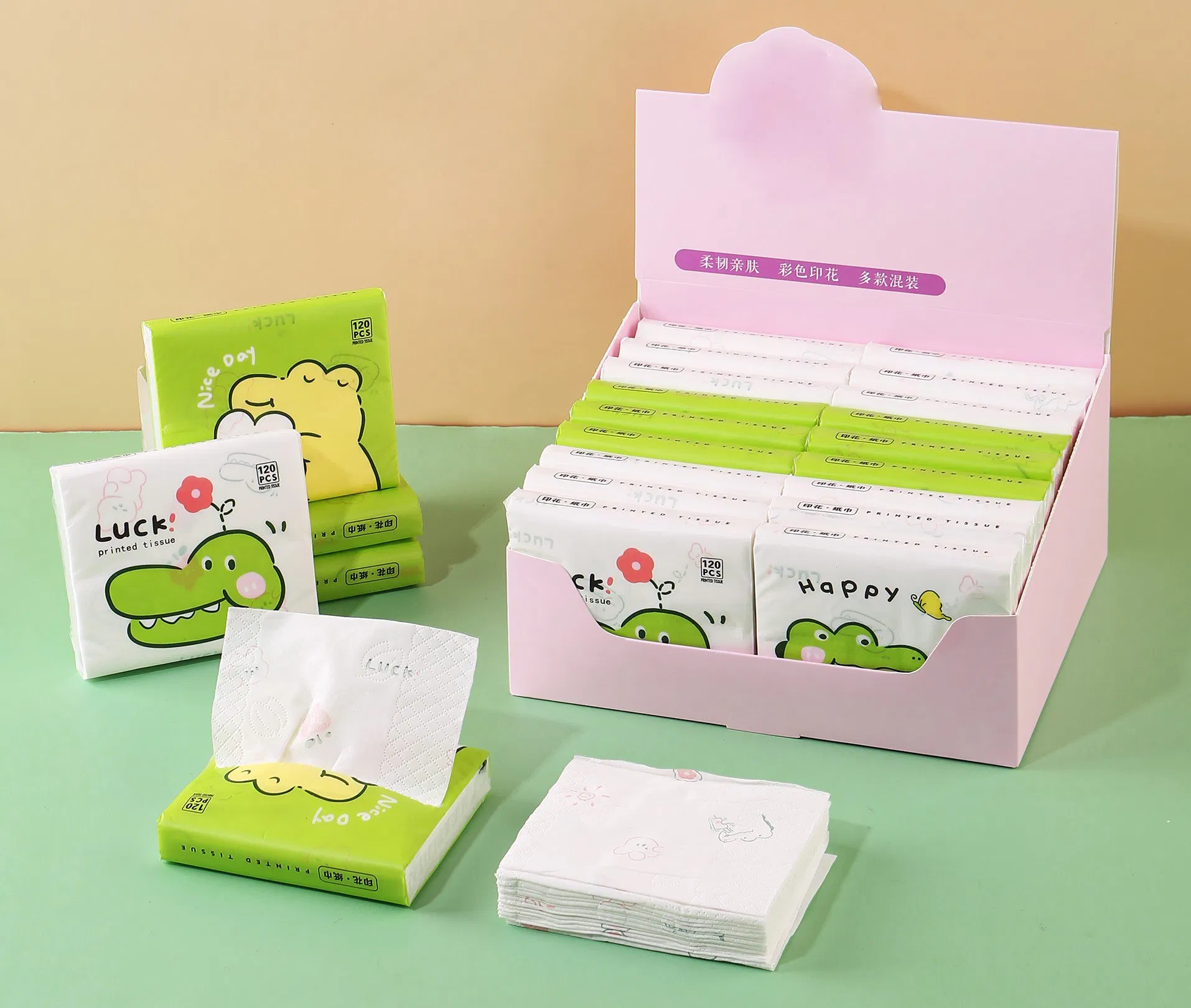with a Soft Texture That Fits Delicate Facial Skin Color Facial Tissue