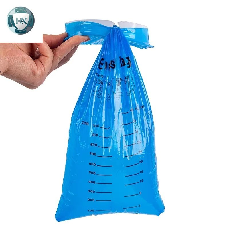 Wholesale Vomit Bag Disposable Airplane Sickness Foldable Blue Plastic Medical Emesis Bag