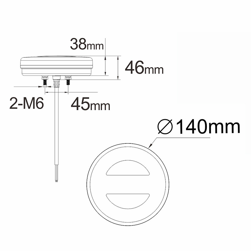Круглый светодиодный габаритный фонарь с отражателем NS-TL011E