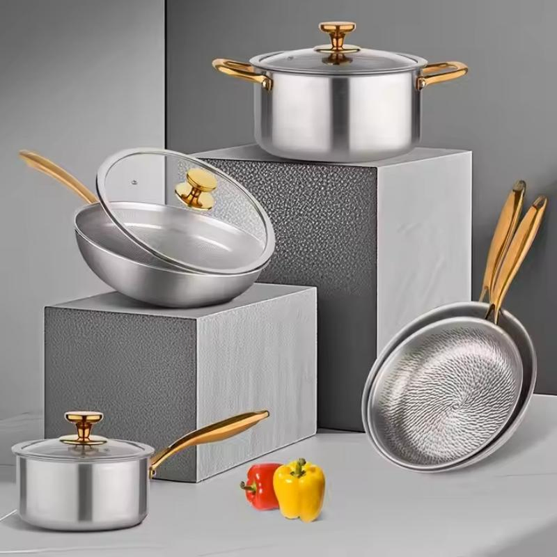 Pure Titanium Four - Piece Set 20cm Soup Pot [100% Pure Titanium]] - Suit